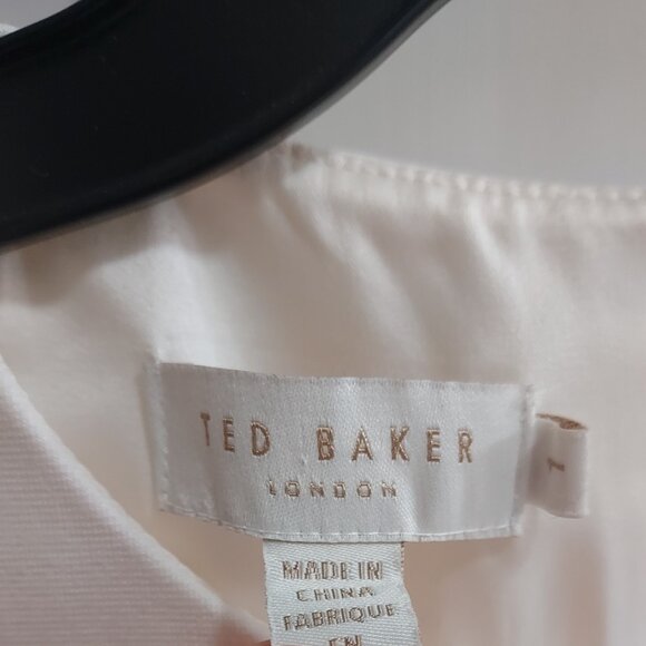 Ted Baker White Midi Floral Aldora Bodycon Dress - Picture 3 of 10